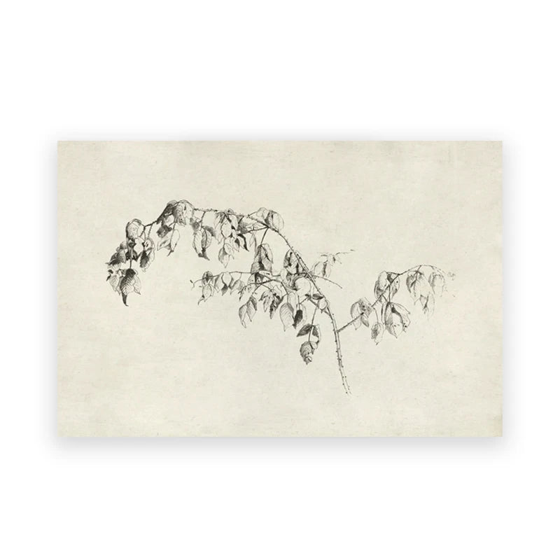 Summer Landscape Vintage Oil Painting Canvas Wall Art – Retro Green Farmhouse Decor