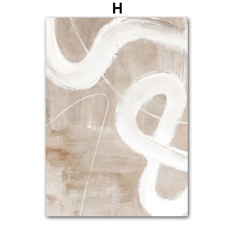 Beige Peach Blossom Swan Lover Canvas Wall Art – Nordic Spring Home Decor