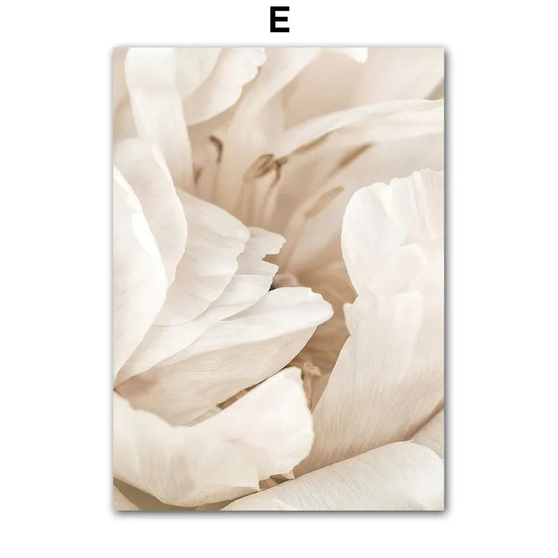 Beige Peach Blossom Swan Lover Canvas Wall Art – Nordic Spring Home Decor