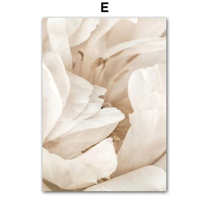 Beige Peach Blossom Swan Lover Canvas Wall Art – Nordic Spring Home Decor