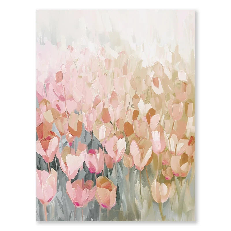 Pink Butterfly Flower Swan Canvas Wall Art – Vintage Nursery Home Decor